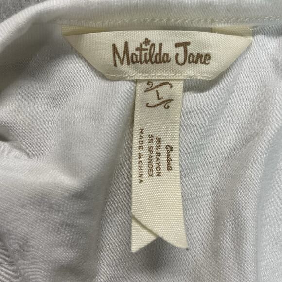 Matilda Jane Raglan Shirt Women Sz L Moments with you Out Of The Park Tee Floral - Picture 9 of 13